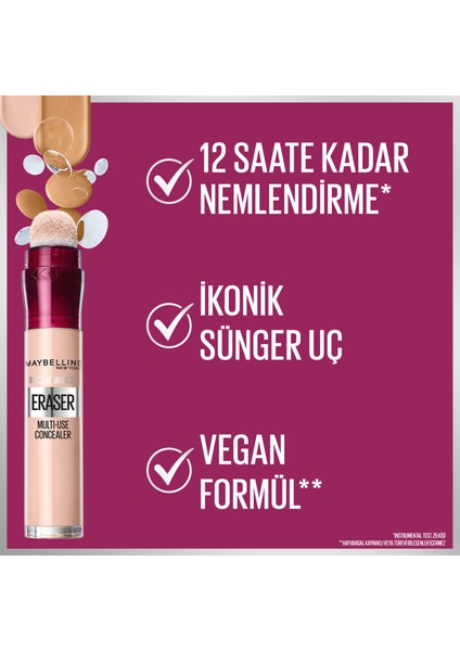 Maybelline New York İnstant Anti Age Eraser Kapatıcı - 00 İvory Mini Matte 20 Pioneer Hediyeli