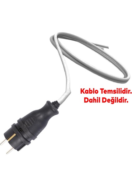 Monofaze Kauçuk İç Dış Mekan Dayanıklı Kablo Bahçe Korunaklı Erkek Düz Fiş Siyah fiyatları