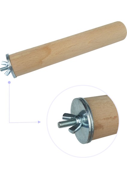 Venty 20 cm Doğal Ahşap Papağan Tüneği | Ø 36 mm | Macaw, Kakadu, Jako, Amazon, Alexander, Kayık, Eklektus - Büyük Irklar İçin indirimleri