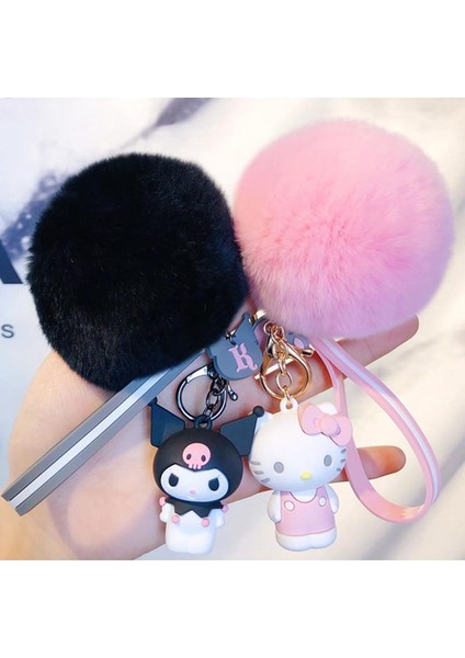 Kuromi Sanrio Silikon Anahtarlık Pon Ponlu fiyatları