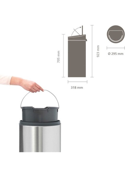 115462 Dokunmatik Çöp Kutusu 30 lt
