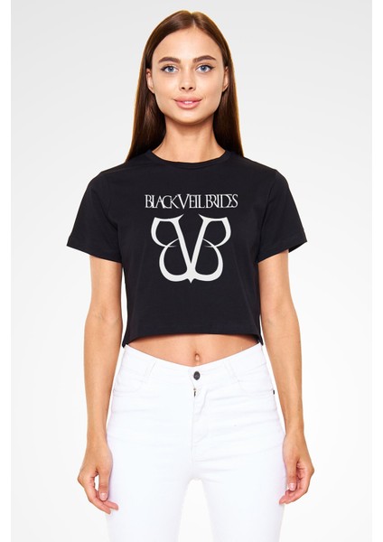 Black Veil Brides Siyah Crop Top Tişört