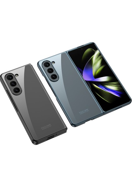 Samsung Galaxy Z Fold 5 Camlı Kapak Çift Parça Koruyucu Kılıf