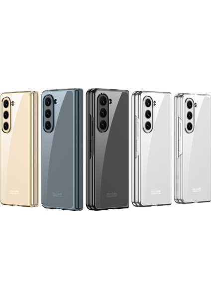 Samsung Galaxy Z Fold 5 Camlı Kapak Çift Parça Koruyucu Kılıf
