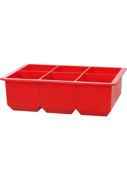 Gıda Sınıfı Silikon 6'lı Büyük Boy Çok Amaçlı Buz Kalıbı Kırmızı modelleri