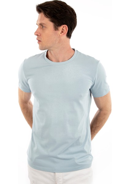 Bisiklet Yaka Organik Pamuk Erkek T-Shirt