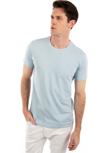 Bisiklet Yaka Organik Pamuk Erkek T-Shirt fiyatları