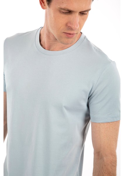 Bisiklet Yaka Organik Pamuk Erkek T-Shirt fırsatları