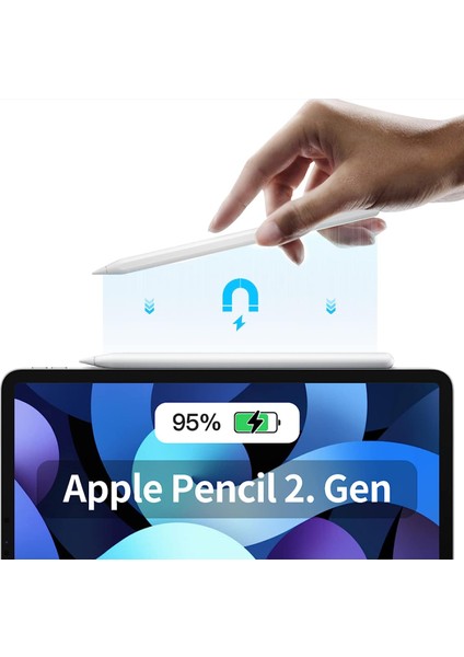 iPad Pro 12.9 2020 Dokunmatik Kalem Manyetik Şarj Avuç Içi ve Eğim Özelliği