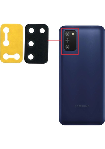 Samsung Uyumlu Galaxy A03S Kamera Lensi Cam SM-A037F