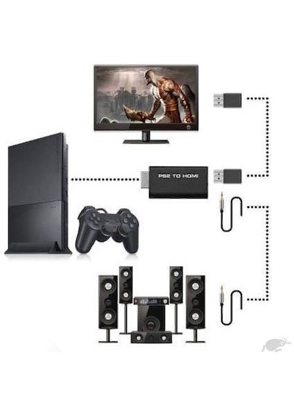 Playstation 2 Ps2 To HDMI Çevirici Tv Kablosu Adaptör Dönüştürücü Çevirici