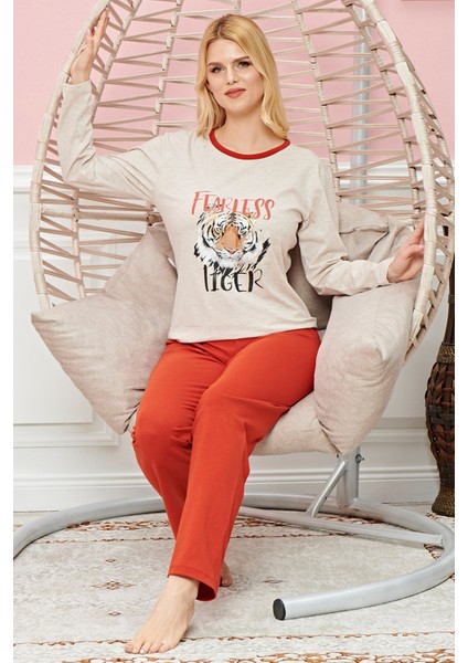 Bayan Uzun Kollu Pijama Takımı Model No 7591