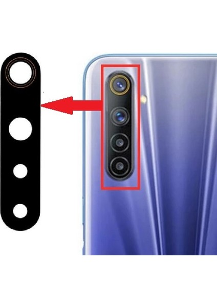 Realme 6 Uyumlu Kamera Lensi Camı RMX2001