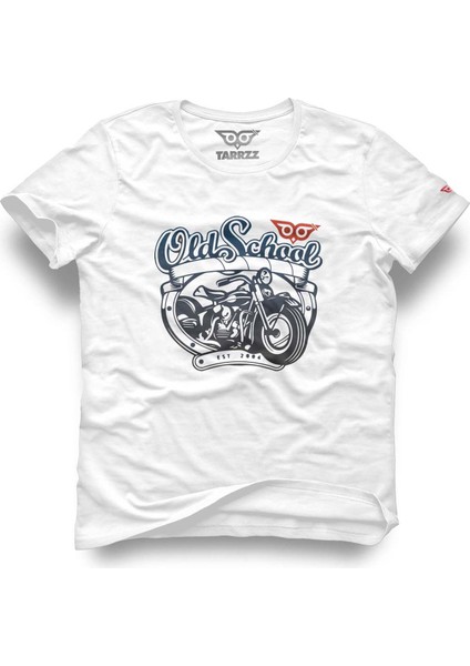 Old School Motorcu Tasarım Tişört