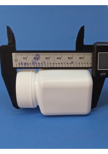 50 ml Şişe Kare Numune - İlaç - Tarım - Ecza - Tablet - Hap - Kapsül Plastik Kutu Şişesi