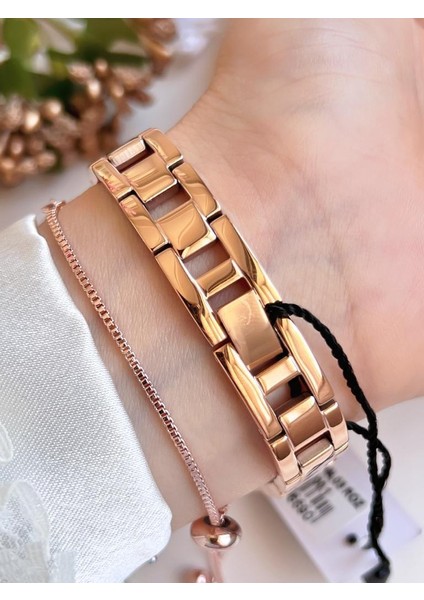BLKT.2.615 Revello Elite Model Bronz/rose Özel Renk 30 mt Su Geçirmez+Bileklik Lady Wristwatch indirimleri