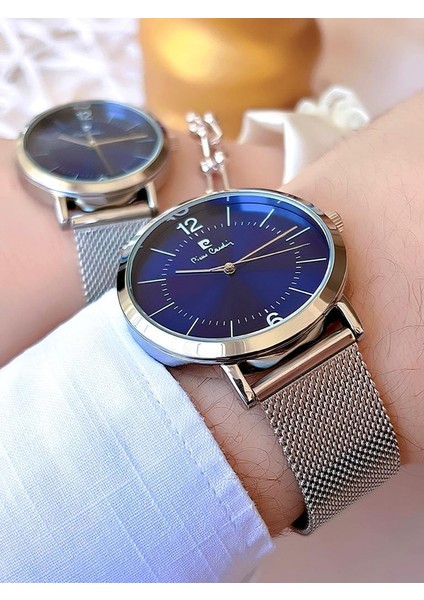 BLKT.2.620 Pierre Cardin Bay&bayan Çiftlere Özel Çelik Kordon Çift Kol Saati 30 mt Su Gecirmez