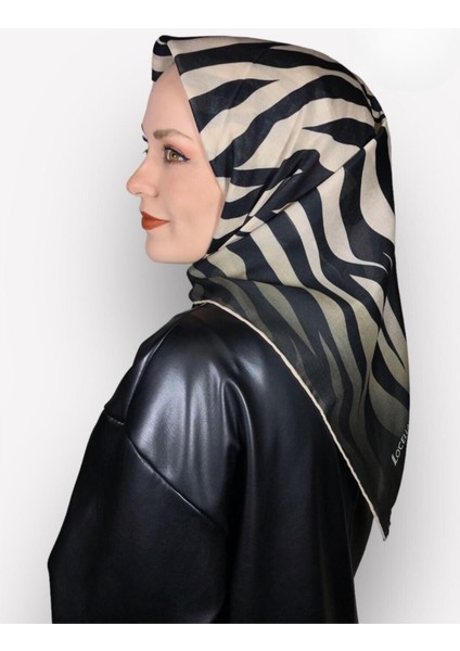 Soft Pamuk Siyah Zebra Desen Kadın Eşarp fiyatları