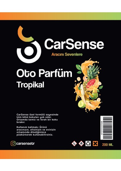 Oto Parfüm Tropikal - Sprey Araç Kokusu 200 ml fiyatları