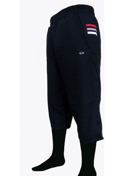 Enrıco Ferry Erkek Lacivert Yanları Şeritli Çabuk Kuruma Özellikli Cepli Büyük Beden Kapri EDY2427L