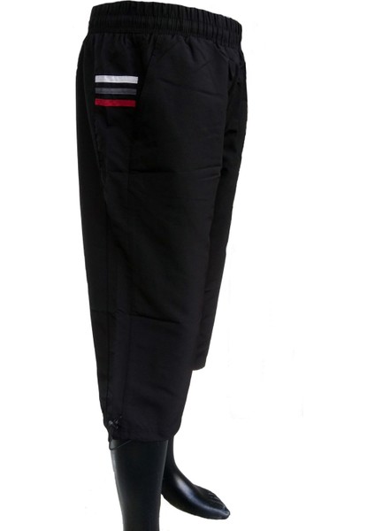 Enrıco Ferry Erkek Siyah Yanları Şeritli Çabuk Kuruma Özellikli Cepli Büyük Beden Kapri EDY2427S fiyatları