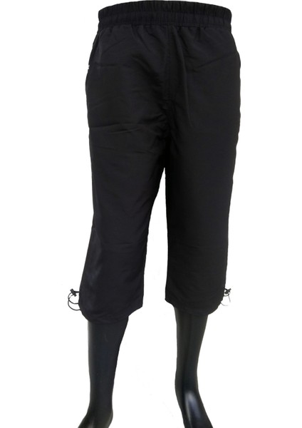 Enrıco Ferry Erkek Siyah Yanları Şeritli Çabuk Kuruma Özellikli Cepli Büyük Beden Kapri EDY2427S modelleri