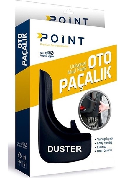Dacia Duster Yazılı Paçalık Tozluk Çamurluk Siyah 2'li