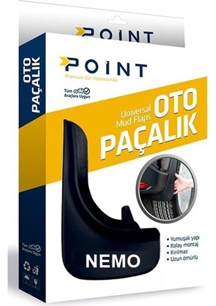 Citroen Nemo Yazılı Paçalık Tozluk Çamurluk Siyah 2'li