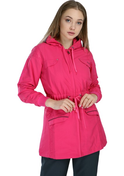 Bayan Kapşonlu Micropoly Tunik Pembe Eşofman TAKIM(522)