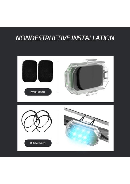 Kumandalı Mini LED Flashlı 7 Renk Rgb USB Şarjlı Araba Motosiklet Bisiklet Drone Uyumlu indirimleri
