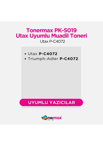 Utax PK-5019 Muadil Toner - Kırmızı / Utax P-C4072