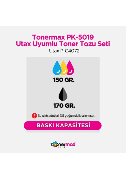 Utax PK-5019 Toner Tozu- Set / Utax P-C4072