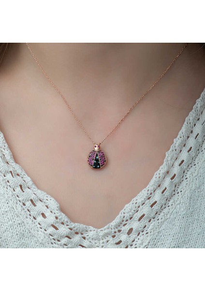 Gümüş Uğur Böceği Bayan Kolye fiyatları