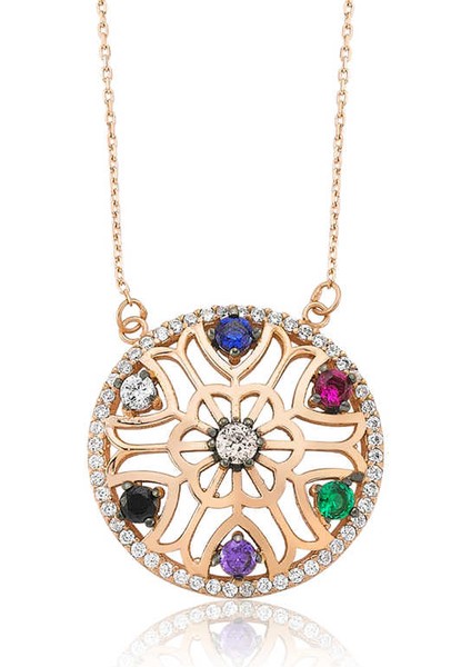 Gümüş Yaşam Çiçeği Bayan Kolye