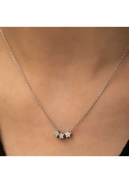 Gümüş Üç Yıldız Kolye modelleri