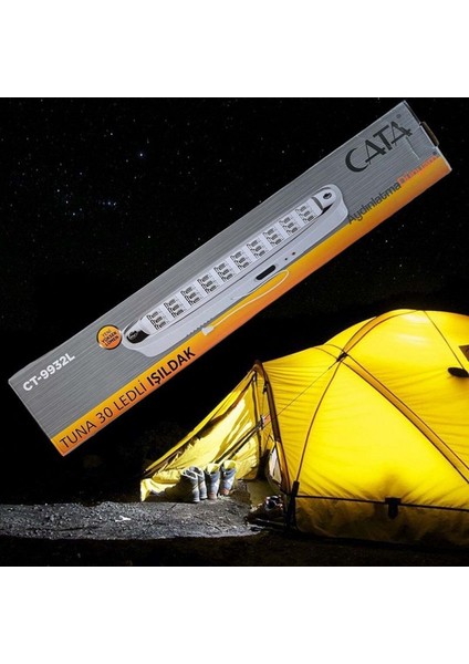 30 Ledli 3W Şarjlı Işıldak CT-9932 - Beyaz Işık fırsatları