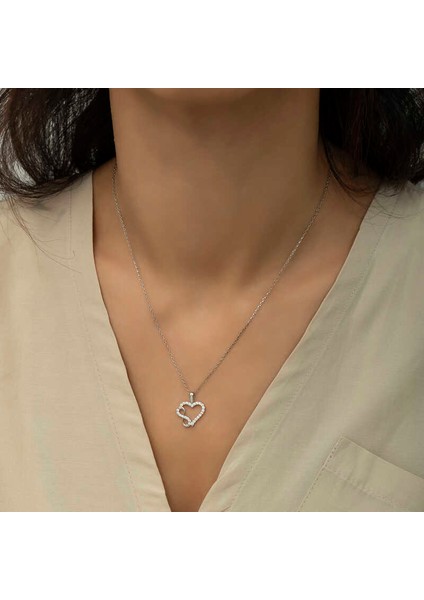Gümüş Kalpli Sonsuzluk Bayan Kolye fiyatları