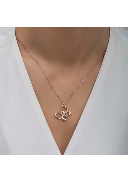 Gümüş Rose Sonsuzluk Kelebek Kadın Kolye fiyatları
