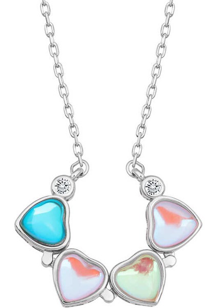 Gümüş Renkli Açılabilen Yonca Kadın Kolye fiyatları