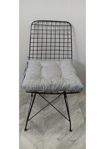Pofidik Eco Gri Siyah Kare Sandalye Minderi 40X40 cm fiyatları