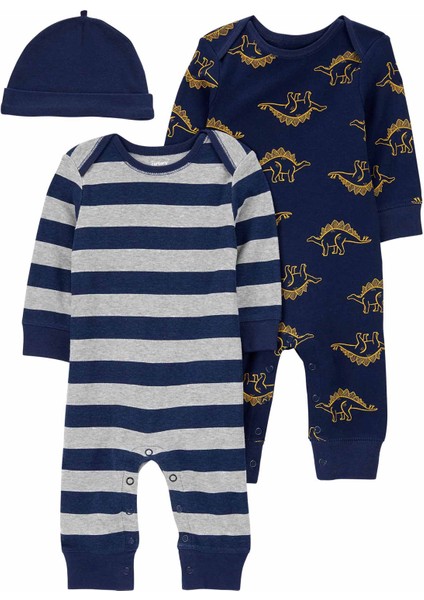 Erkek Bebek Tulumlu Set Lacivert