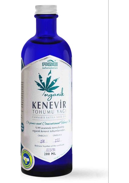 Organik Kenevir Tohumu Yağı 200 ml