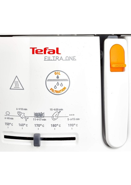 One Filtre 2,1 L Fritöz Tekli Antrasit, Beyaz 1900 W, 2,1 Kg, Plastik