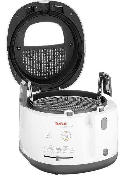 One Filtre 2,1 L Fritöz Tekli Antrasit, Beyaz 1900 W, 2,1 Kg, Plastik