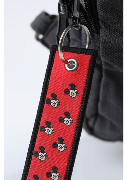Mickey Mouse Çift Taraflı Dokuma Kumaş Anahtarlık