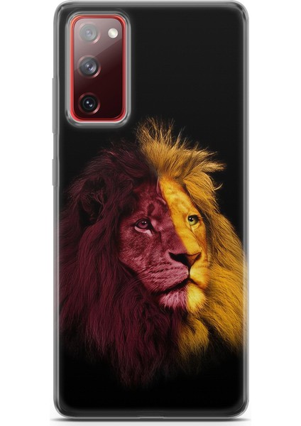 Samsung Galaxy S20 Fe Uyumlu Kılıf Hd Baskılı Kılıf - Sarı Kırmızı Aslan