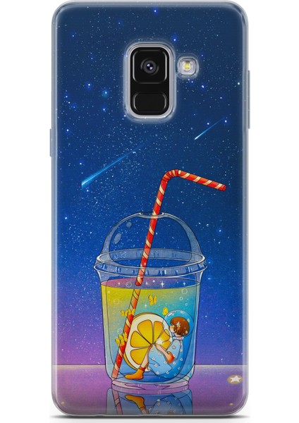 Samsung Galaxy A8 Plus 2018 Uyumlu Kılıf Hd Baskılı Kılıf - Cool Lime