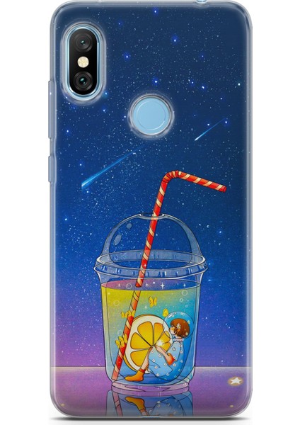 Xiaomi Redmi Note 6 Pro Uyumlu Kılıf Hd Baskılı Kılıf - Cool Lime