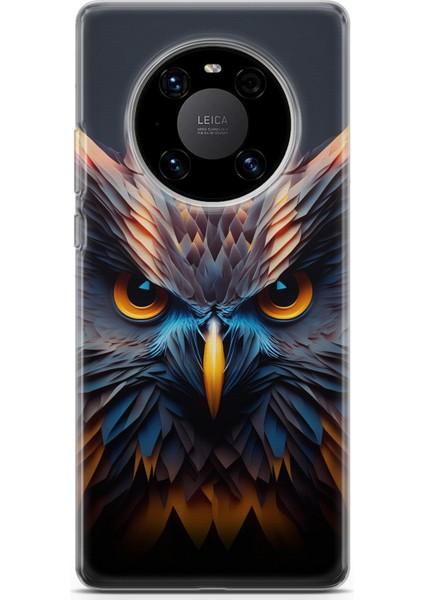 Huawei Mate 40 Pro Uyumlu Kılıf Hd Baskılı Kılıf - Baykuş Bakış
