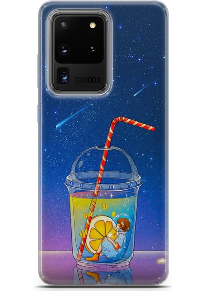 Samsung Galaxy S20 Ultra Uyumlu Kılıf Hd Baskılı Kılıf - Cool Lime